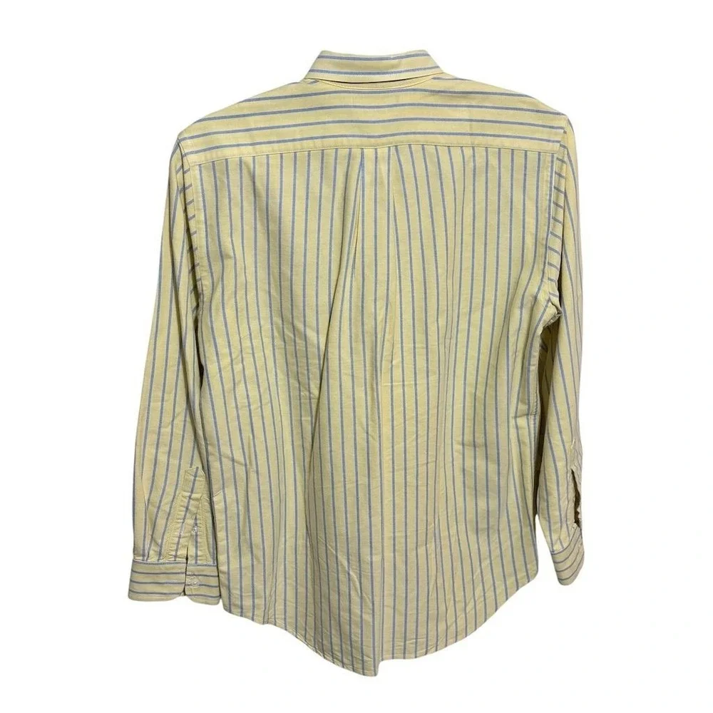 Vintage Polo Ralph Lauren Men's Striped Button-Up‎ Shirt Yellow Size 16